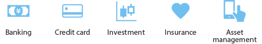 Banking Credit card Investment Insurance Asset management