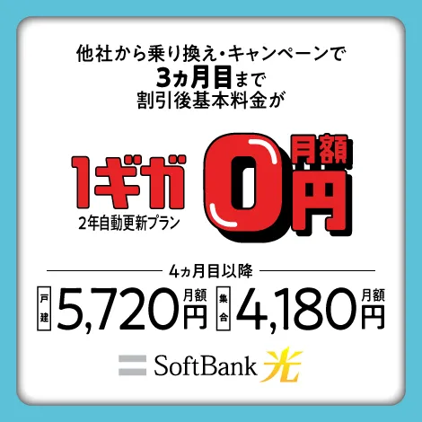 SoftBank 光・1ギガ めちゃトク割