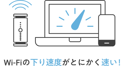 Wi-Fiの下り速度がとにかく速い！