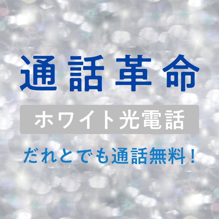 通話革命 ホワイト光電話 だれとでも通話無料！
