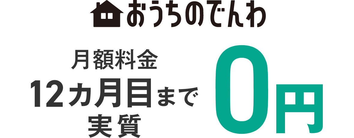 おうちのでんわ 月額料金 12ヵ月目まで実質0円