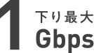 下り最大1Gbps
