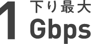 下り最大1Gbps