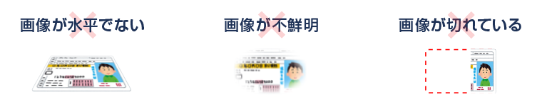 画像が水平でない 画像が不鮮明 画像が切れている