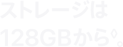 ストレージは128GBから◊。