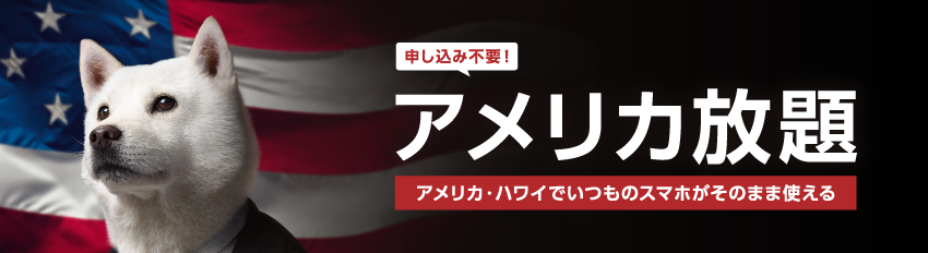 申し込み不要！アメリカ放題[アメリカ・ハワイでいつものスマホがそのまま使える]